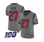 Youth Houston Texans #27 Jose Altuve Limited Gray Inverted Legend 100th Season Football Jersey
