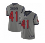 Youth Houston Texans #41 Zach Cunningham Limited Gray Inverted Legend Football Jersey