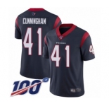 Youth Houston Texans #41 Zach Cunningham Navy Blue Team Color Vapor Untouchable Limited Player 100th Season Football Jersey