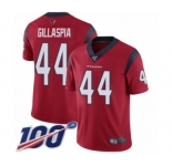 Youth Houston Texans #44 Cullen Gillaspia Red Alternate Vapor Untouchable Limited Player 100th Season Football Jersey