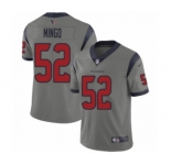 Youth Houston Texans #52 Barkevious Mingo Limited Gray Inverted Legend Football Jersey