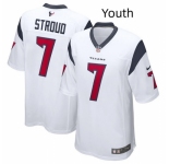 Youth Houston Texans #7 C J Stroud White Stitched Game Jersey