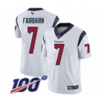 Youth Houston Texans #7 Ka'imi Fairbairn White Vapor Untouchable Limited Player 100th Season Football Jersey