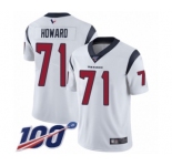 Youth Houston Texans #71 Tytus Howard White Vapor Untouchable Limited Player 100th Season Football Jersey