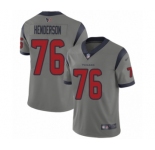 Youth Houston Texans #76 Seantrel Henderson Limited Gray Inverted Legend Football Jersey