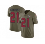 Youth Nike Houston Texans #21 Marcus Gilchrist Limited Olive 2017 Salute to Service NFL Jersey