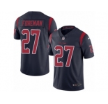 Youth Nike Houston Texans #27 D'Onta Foreman Limited Navy Blue Rush NFL Jersey