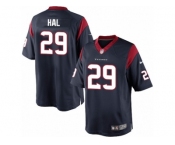 Youth Nike Houston Texans #29 Andre Hal Limited Navy Blue Team Color NFL Jersey