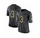 Youth Nike Houston Texans #3 Tom Savage Limited Black 2016 Salute to Service NFL Jersey