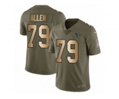 Youth Nike Houston Texans #79 Jeff Allen Limited Olive Gold 2017 Salute to Service NFL Jersey