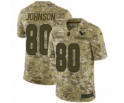Youth Nike Houston Texans #80 Andre Johnson Limited Camo 2018 Salute to Service NFL Jersey