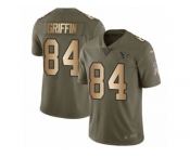 Youth Nike Houston Texans #84 Ryan Griffin Limited Olive Gold 2017 Salute to Service NFL Jersey
