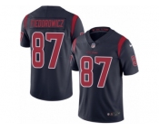 Youth Nike Houston Texans #87 C.J. Fiedorowicz Limited Navy Blue Rush NFL Jersey