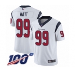 Youth Nike Houston Texans #99 J.J. Watt White Vapor Untouchable Limited Player 100th Season NFL Jersey