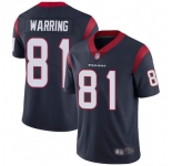 Youth Texans #81 Kahale Warring Navy Blue Team Color Stitched Football Vapor Untouchable Limited Jersey