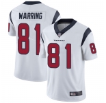 Youth Texans #81 Kahale Warring White Stitched Football Vapor Untouchable Limited Jersey