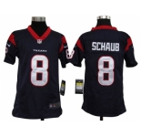 nike youth nfl jerseys houston texans #8 schaub blue[nike]