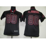 nike youth nfl jerseys houston texans #80 a.johnson black[lights out]