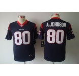 nike youth nfl jerseys houston texans #80 a.johnson blue[nike limited]