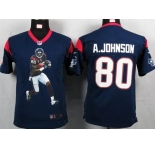 nike youth nfl jerseys houston texans #80 a.johnson blue[portrait fashion]