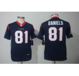 nike youth nfl jerseys houston texans #81 daniels blue[nike limited]