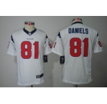 nike youth nfl jerseys houston texans #81 daniels white[nike limited]