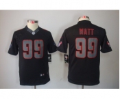 nike youth nfl jerseys houston texans #99 watt black[nike impact limited]