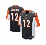 Men Nike Cincinnati Bengals #12 Alex Erickson Game Black Team Color NFL Jersey