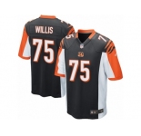 Men Nike Cincinnati Bengals #75 Jordan Willis Game Black Team Color NFL Jersey