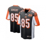 Men's Cincinnati Bengals #85 Tyler Eifert Nike Black 50th Anniversary Patch Game Jersey