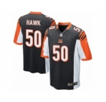 Men's Nike Cincinnati Bengals #50 A.J. Hawk Game Black Team Color NFL Jersey