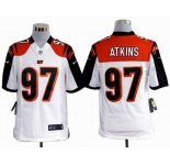 nike nfl jerseys cincinnati bengals #97 atkins white[game]