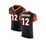 Men Nike Cincinnati Bengals #12 Alex Erickson Black Team Color Vapor Untouchable Elite Player NFL Jersey