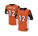 Men Nike Cincinnati Bengals #12 Alex Erickson Elite Orange Alternate NFL Jersey