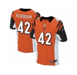 Men Nike Cincinnati Bengals #42 Clayton Fejedelem Elite Orange Alternate NFL Jersey