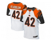 Men Nike Cincinnati Bengals #42 Clayton Fejedelem Elite White NFL Jersey