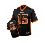 Men's Nike Cincinnati Bengals #15 John Ross Elite Black Drift Fashion NFL Jersey