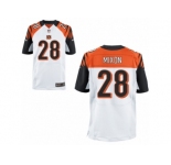 Men's Nike Cincinnati Bengals #28 Joe Mixon Elite White NFL Jersey