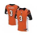 Men's Nike Cincinnati Bengals #3 Jake Elliott Elite Orange Alternate NFL Jersey