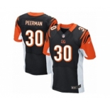 Men's Nike Cincinnati Bengals #30 Cedric Peerman Elite Black Team Color NFL Jersey