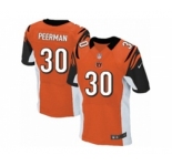 Men's Nike Cincinnati Bengals #30 Cedric Peerman Elite Orange Alternate NFL Jersey