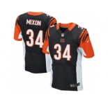 Men's Nike Cincinnati Bengals #34 Joe Mixon Elite Black Team Color NFL Jersey