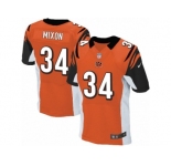 Men's Nike Cincinnati Bengals #34 Joe Mixon Elite Orange Alternate NFL Jersey