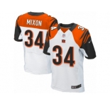 Men's Nike Cincinnati Bengals #34 Joe Mixon Elite White NFL Jersey