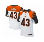 Men's Nike Cincinnati Bengals #43 George Iloka Elite White NFL Jersey