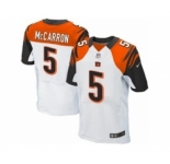 Men's Nike Cincinnati Bengals #5 AJ McCarron Elite White NFL Jersey