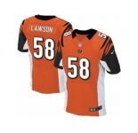 Men's Nike Cincinnati Bengals #58 Carl Lawson Elite Orange Alternate NFL Jersey
