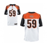 Men's Nike Cincinnati Bengals #59 Nick Vigil Elite White NFL Jersey