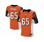 Men's Nike Cincinnati Bengals #65 Clint Boling Elite Orange Alternate NFL Jersey