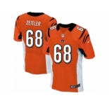 Men's Nike Cincinnati Bengals #68 Kevin Zeitler Elite Orange Alternate NFL Jersey